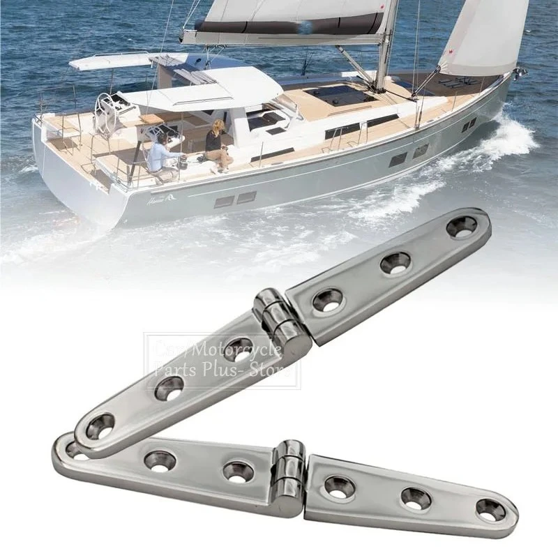 316 Stainless Steel Marine Grade 28*152 28*160 25*100mm Heavy Duty Boat Hinge Cabin Door Cast Strap Deck Hinge for Yacht Camper