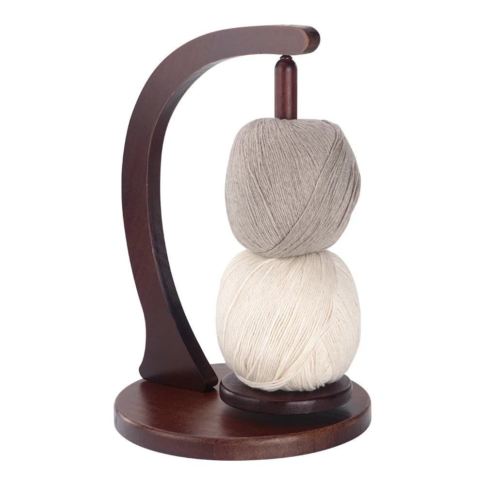 

1pc wooden rotatable winder rack, wool thread storage frame, multiple yarns splicing &winding frames, DIY knitting crochet tool