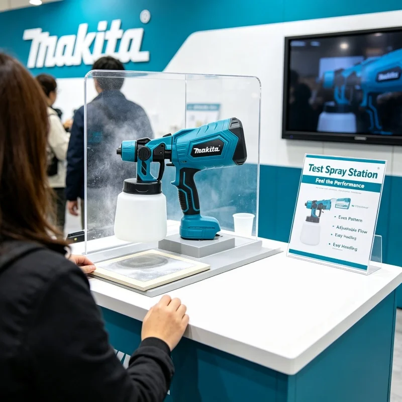 For Makita 18V Battery BL1860 Cordless Electric Paint Spray Gun 1L Portable Paint Sprayer For Auto Furniture Painting Work