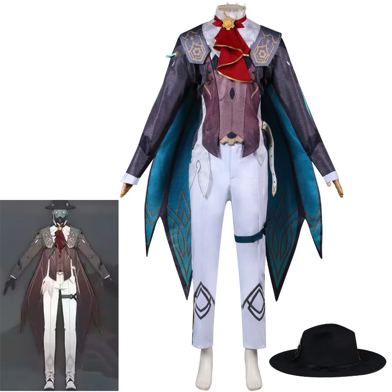 Game Honkai Star Rail Screwllum Cosplay Costume Mechanical Aristocrat Cloak Pants Uniforms Men Women Halloween Party Suit Outfit