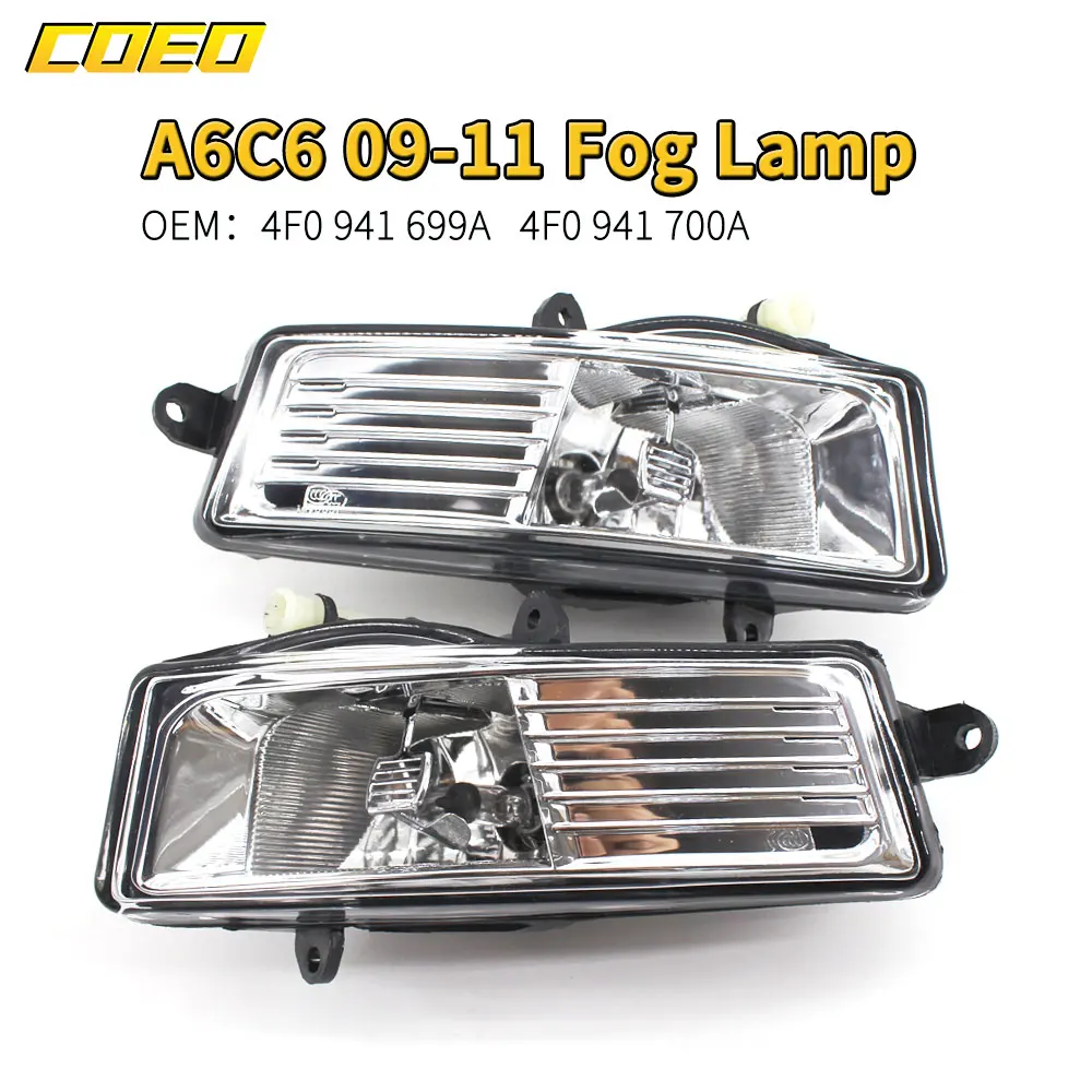 

Auto Front Bumper Fog Light Lamp Assembly With Bulbs For Audi A6 C6 2009-2011 4F0941699A 4F0941700A