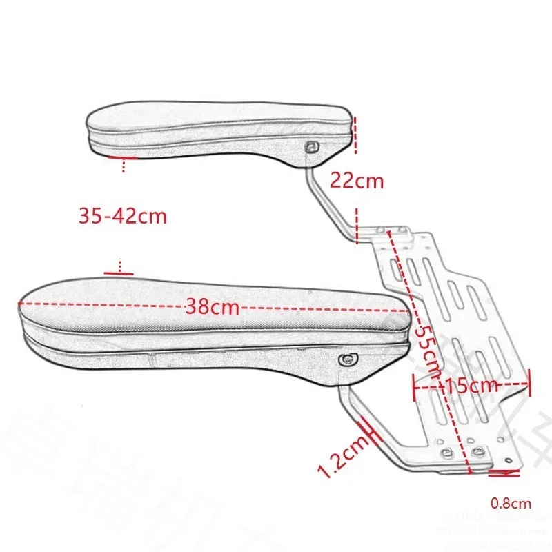 pedal  rally car universal modification accessories Motorcycle rear seat armrest foldable aluminum handrail child backrest