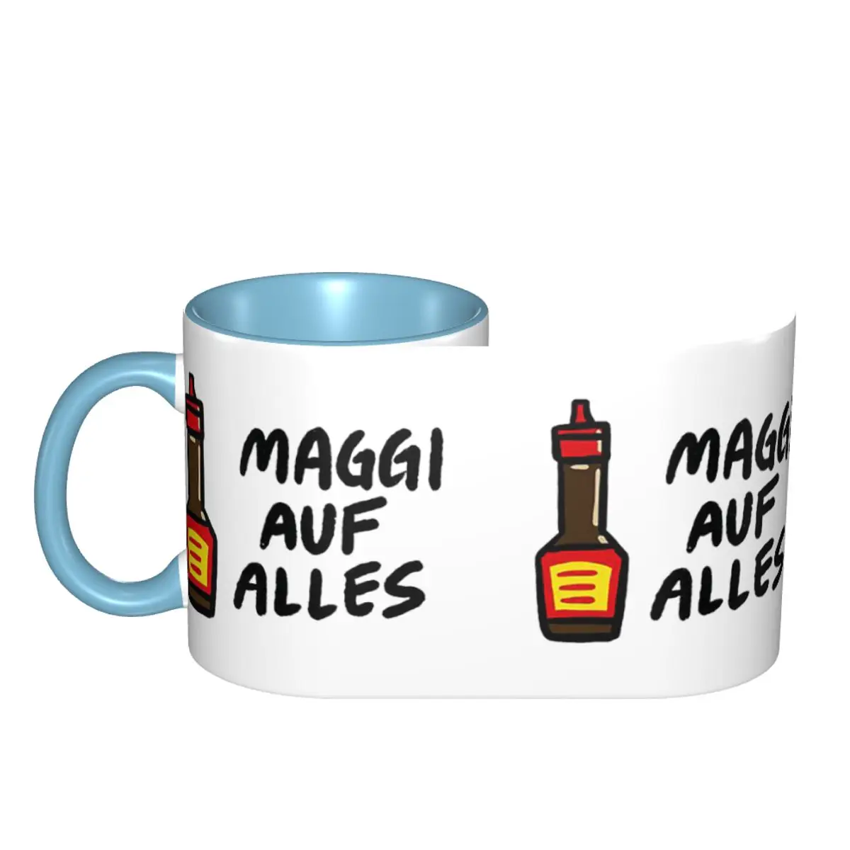 Maggi Auf Alles (Deutsch) Tasse Lustige Keramik-Kaffeetassen Teetassen Milchbecher Trinkgeschirr Geschenke für Frauen Männer DIY Personalisierbar