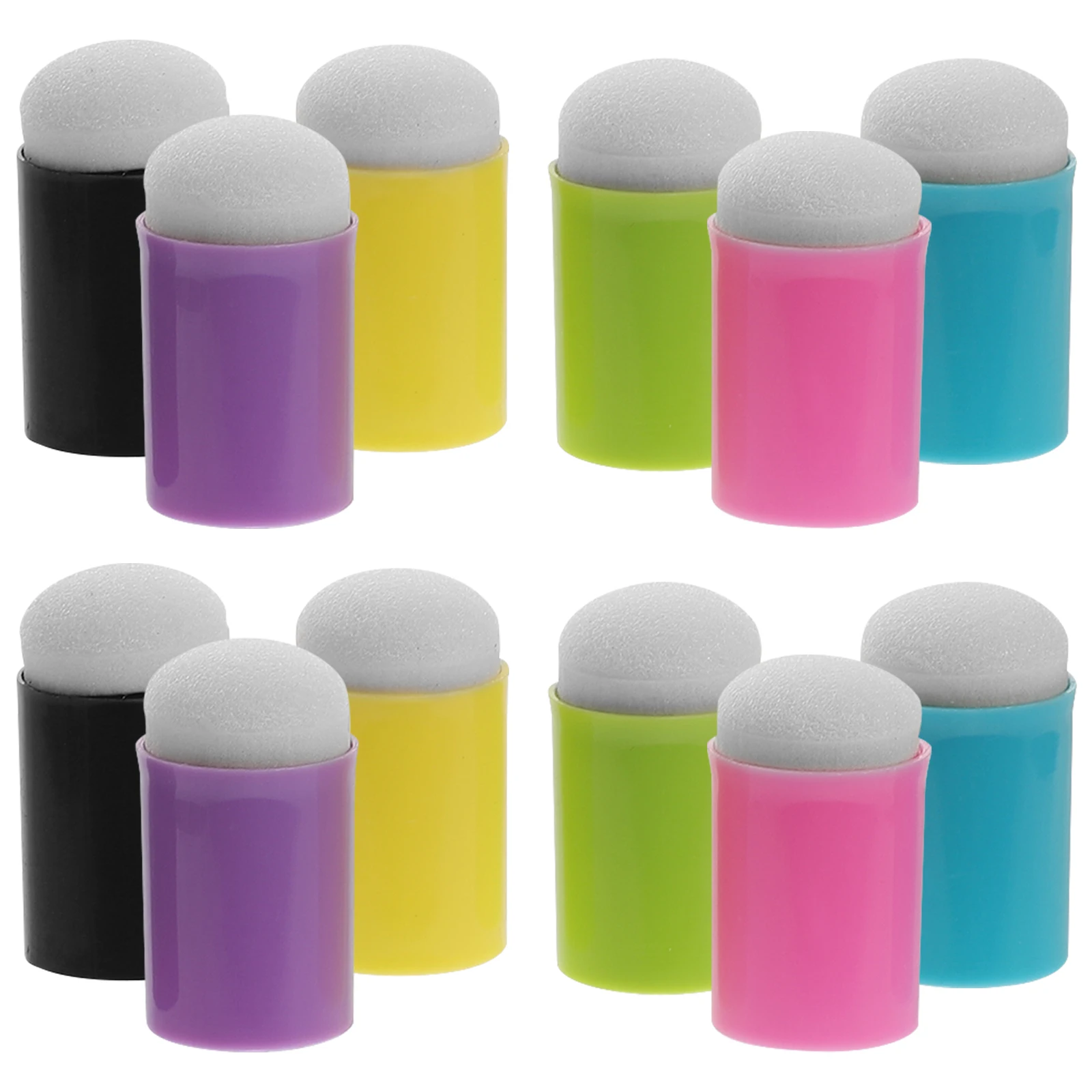 12 قطعة إصبع الإسفنج Daubers قسط قابلة لإعادة الاستخدام اللوحة ختم أداة لمزج الحبر الفن الحرفية DIY بها بنفسك الاستنسل على ورقة الخشب