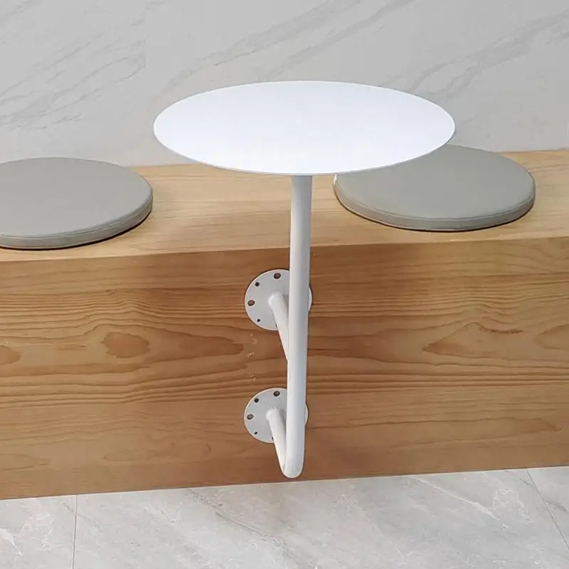 Milk tea shop café wall decoration creative small round table hanging round dining table mini table against the wall