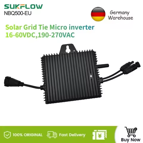 Micro Inverter 500W with WiFi Monitoring MPPT Mini Inverter 20-60V DC IP67 Waterproof Pure Sine Wave Output Grid Power Converter