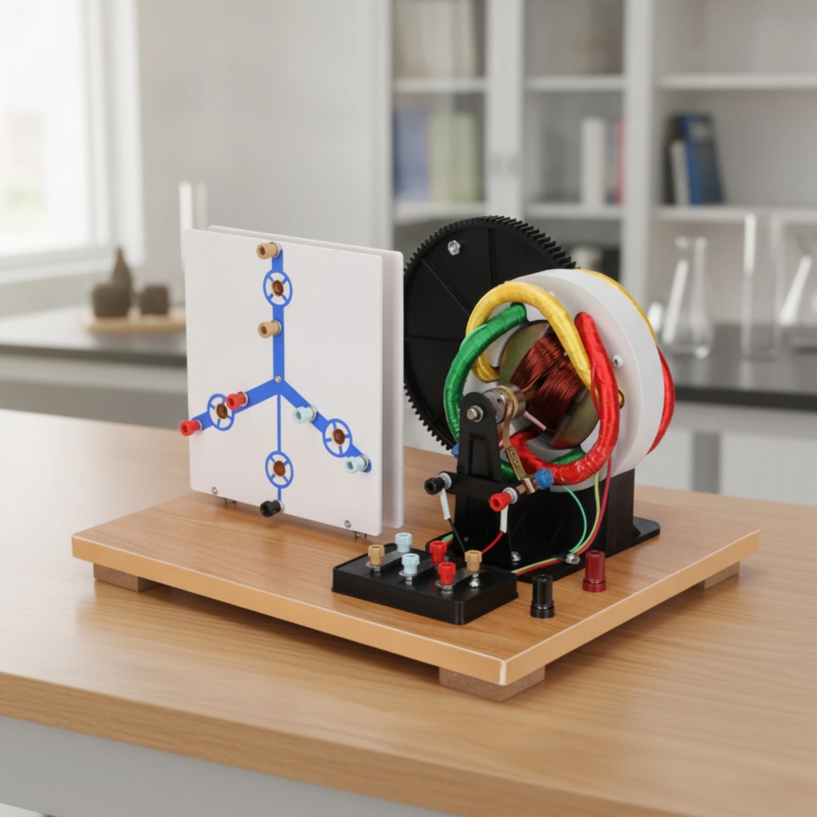 Three-Phase AC and DC Generator Model Demonstration AC/DC Generator Teaching Instrument Physical Teaching Model Manual