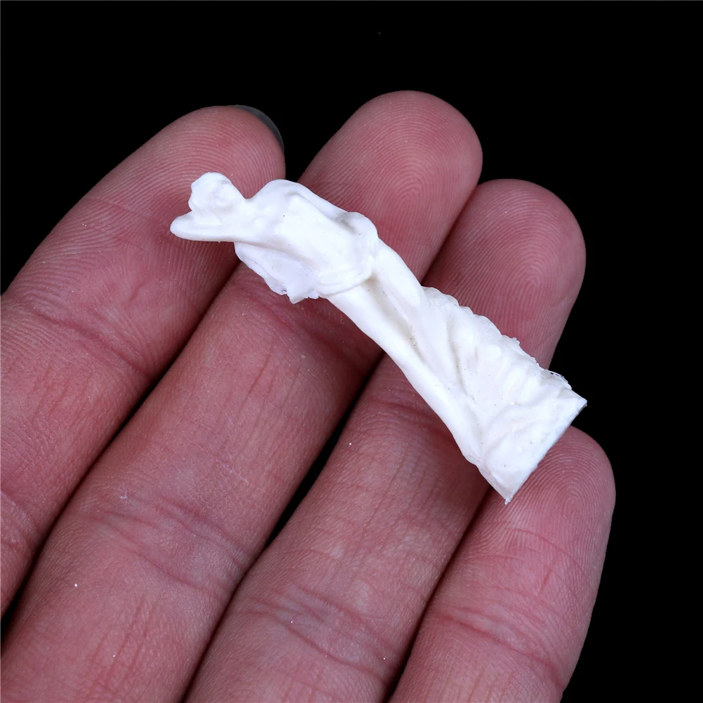 Miniatuur poppenhuis hars godin standbeeld scène model speelgoed meisje cadeau