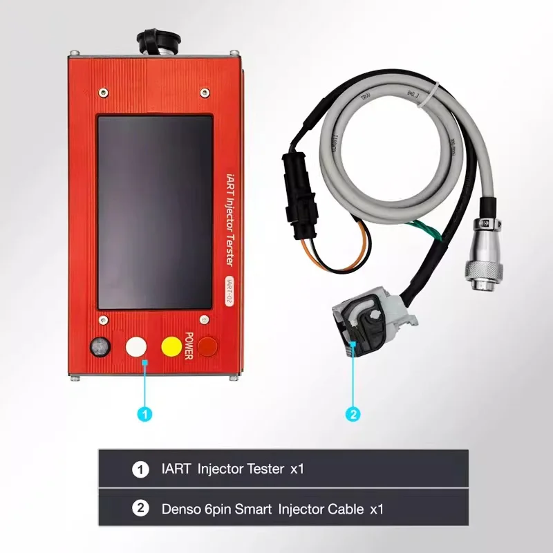 Injector Tester Compatible with Denso 6-Pin Smart Injectors Pulse Voltage Resistance Temperature Tester AM-IARTO2 Fault Identifi