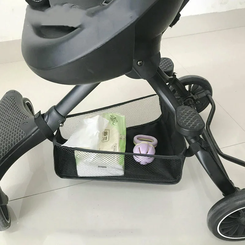 Kinderwagen Hangende Tas Draagbare Opslag Mesh Tas Kinderwagen Opbergmand Hangende Tas Bodemzak Onderframe