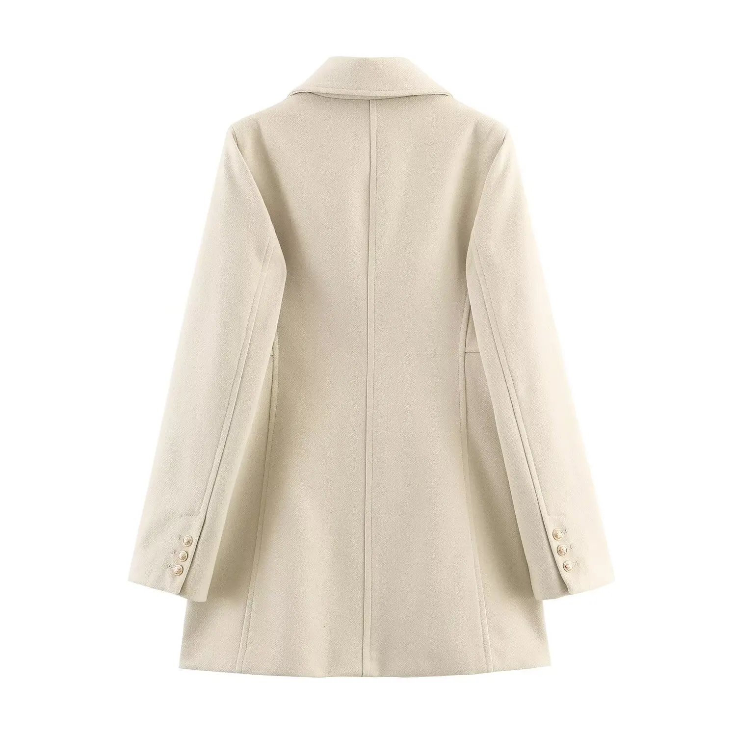 Femmes automne hiver jupe Style pardessus femme mode Laple manches longues Double boutonnage manteau dame vestes élégantes Streetwear