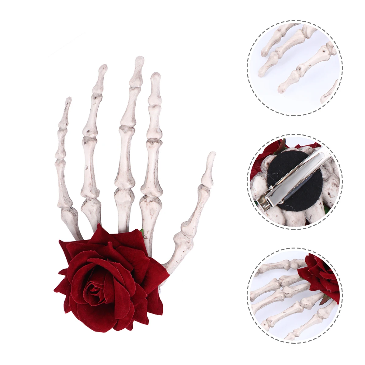 

Модные аксессуары для волос с декором в виде розы. Стильная заколка для волос для женщин и девочек на Хэллоуин.