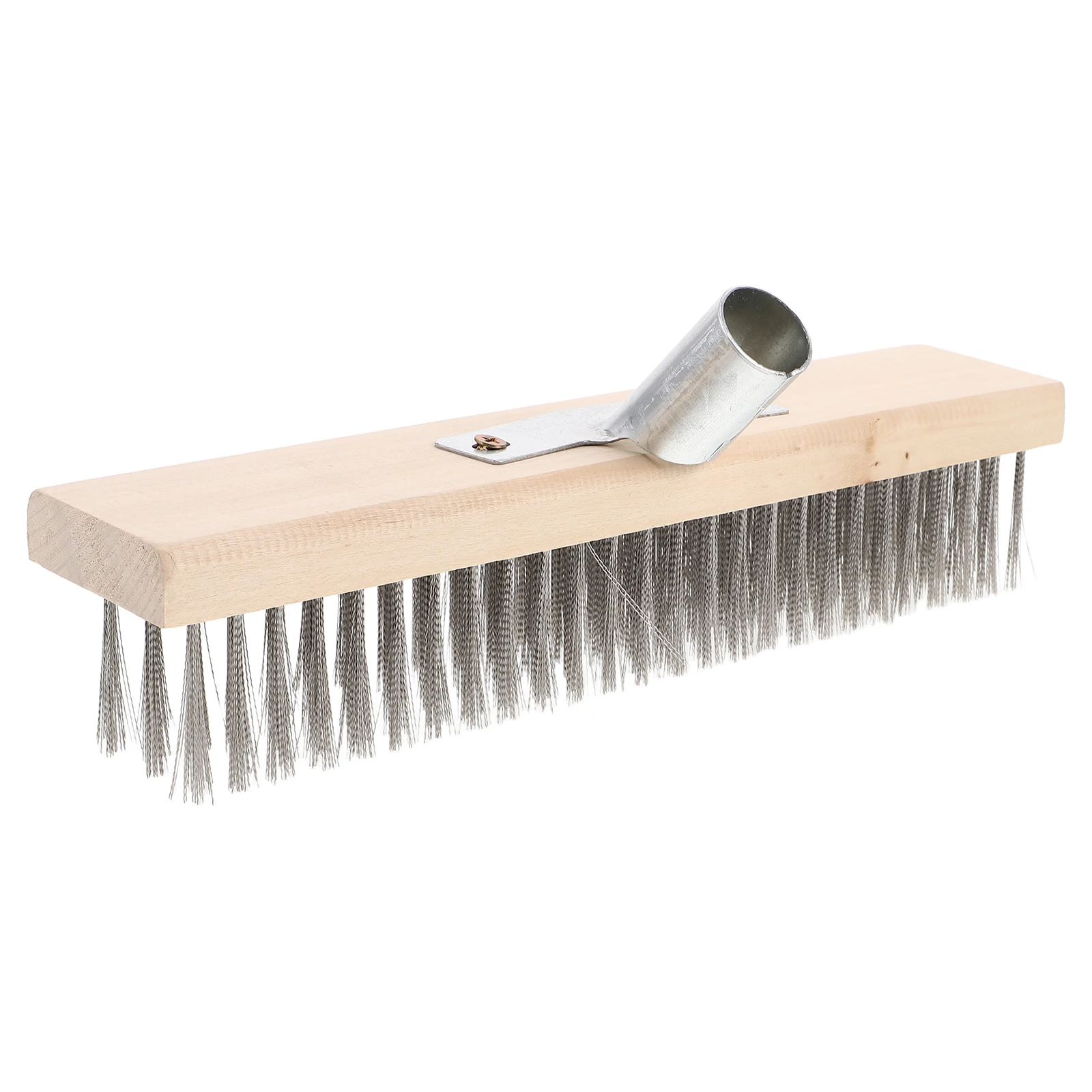 

Stainless Steel Floor Brush Large Head for Kitchen Bathroom Tile Cleaning Wire Broom Heavy Duty Concrete Shower Grout Deck
