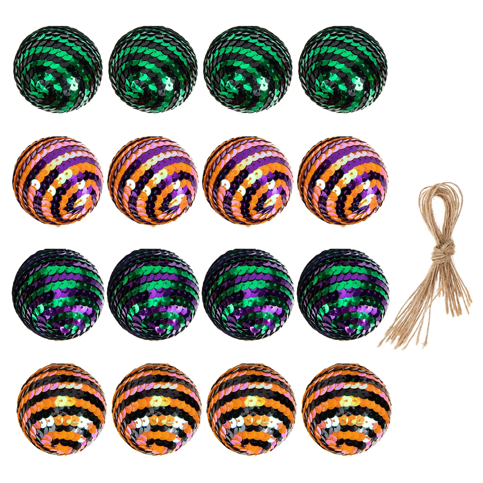 16 قطعة من المعلقات الكرات المزخرفة للهالوين لمحظات خاصة كرات معلقة حساسة المعلقات للهالوين