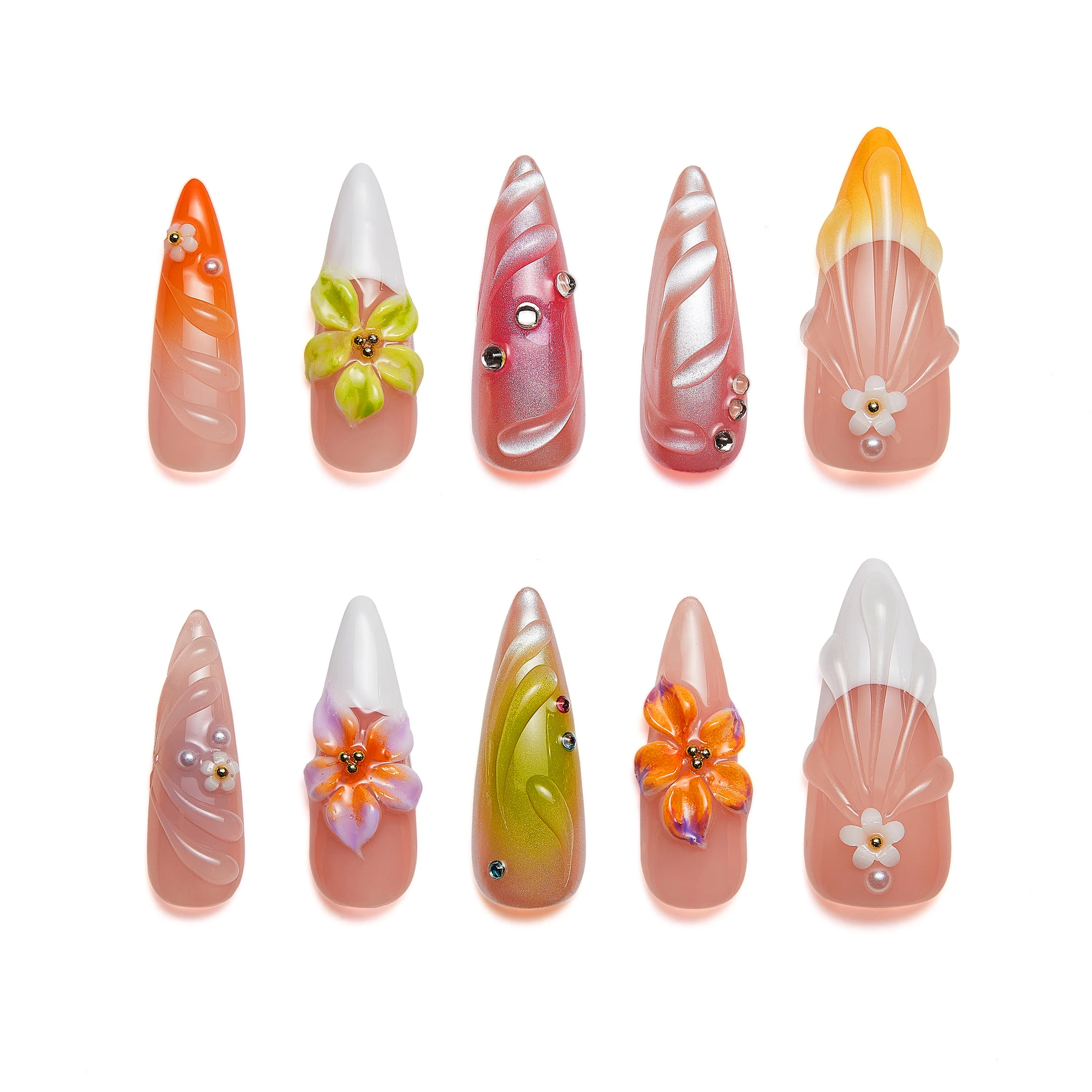 

100% ручная работа, модный уличный стиль, накладные ногти, короткие овальные накладные ногти с клеем для ногтей, клейкие вкладки, размер L