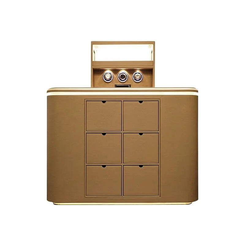 *Italian Luxury-style Solid Wood Storage Cabinet - with Lighting Design Highly Suitable for Use in Villas and Homes