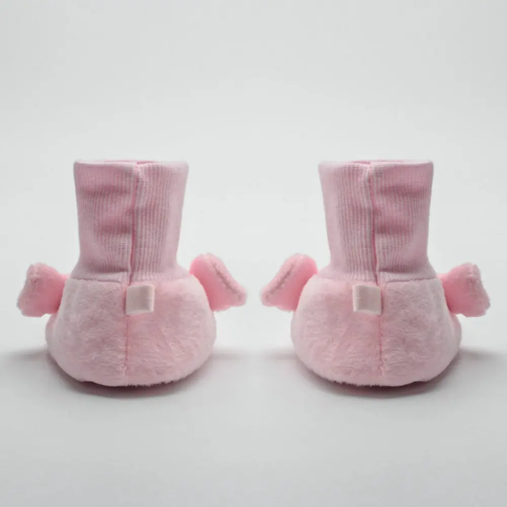 COSYSUSY Cartoon babyschoenen herfst en winter warme roze sokken ontwerp antislip zachte zool peuterschoenen