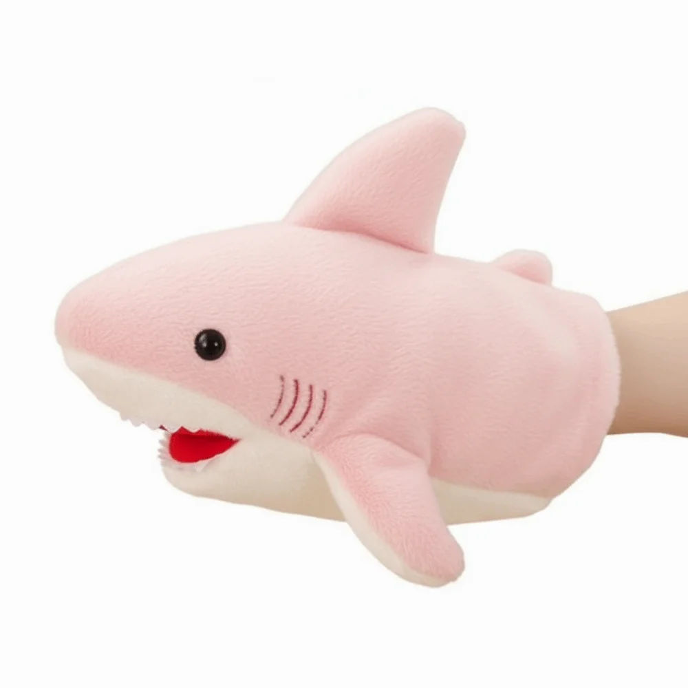 Marionnette à main de requin de 20cm, jouet interactif en peluche à bouche ouverte, simulation de requin, jouets éducatifs d'animaux de dessin animé