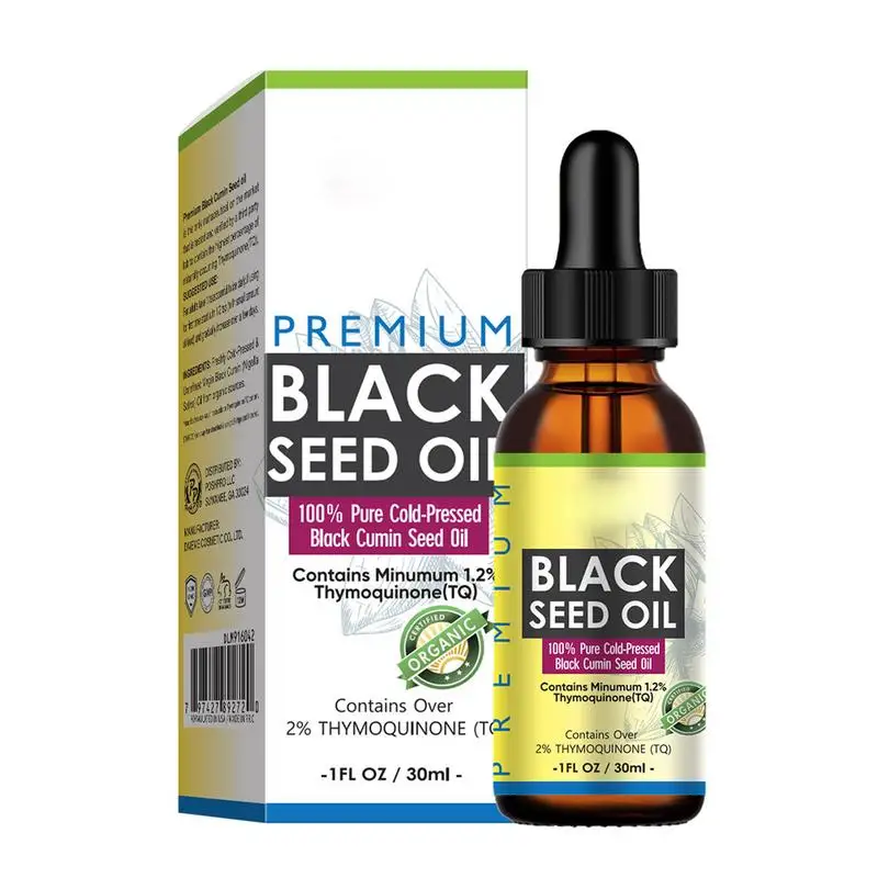 Black Cumin Seed Oil For Hair Growth Thicken Hair Cold Pressed Liquid Nourish Nail Skin Anti-oxidant Body Massage Oil