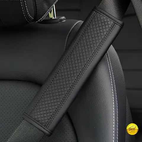 1 pz PU pelle goffrata cintura di sicurezza per auto copertura della spalla decompressione Comfort accessori per auto cintura di sicurezza copertura protettiva