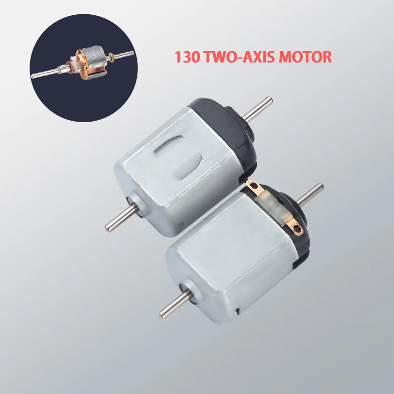 1PCS F130 Mini 130 Dual Shaft Motor DC 3V 3.7V 5V 6V 11000RPM High Speed Micro 16mm Electric Motor DIY Hobby Toy Car Boat Train