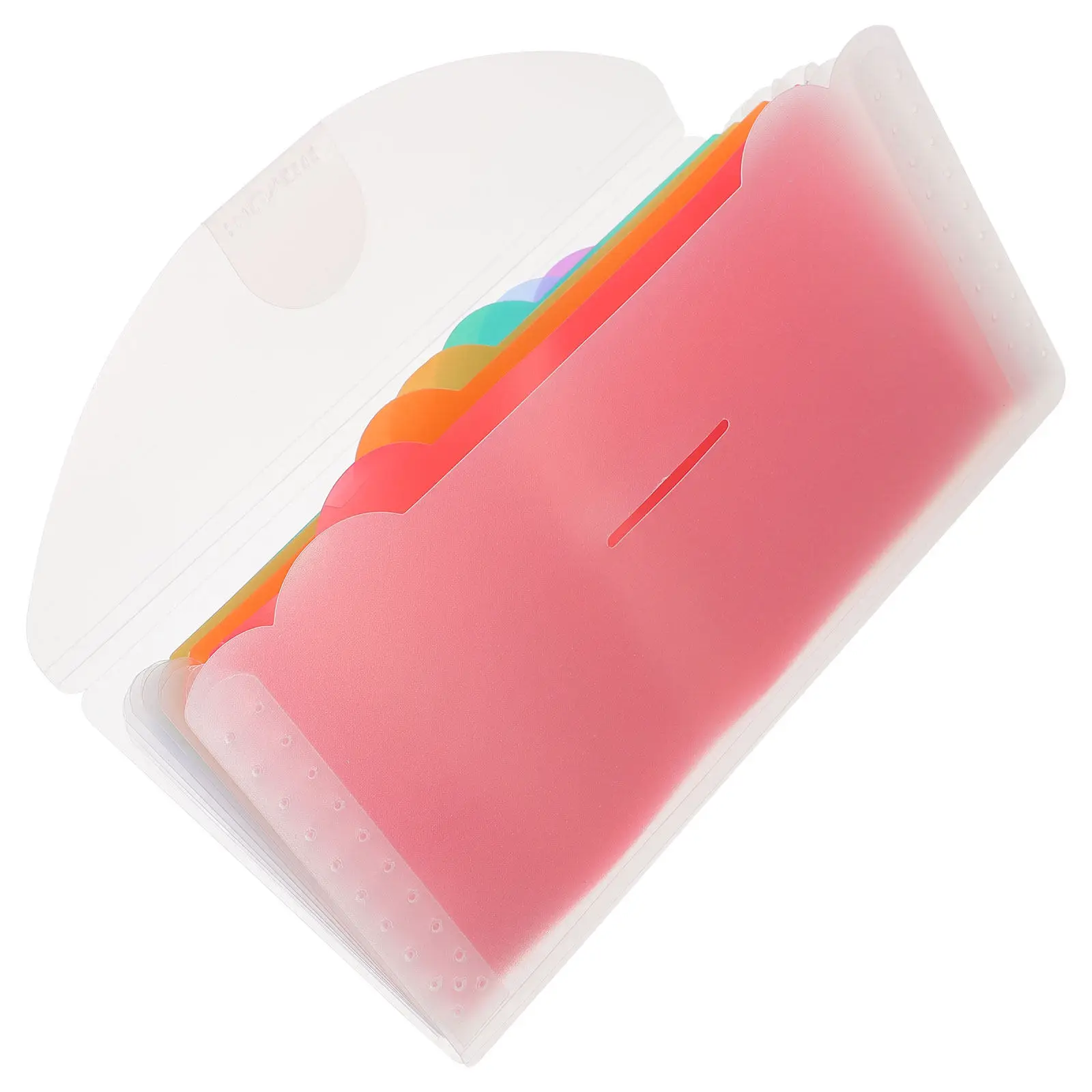 2Pcs Small Size Portable Receipt Organizer File Folder Plastic Multi-Layer Accordion Design Document Storage Bag for Bills