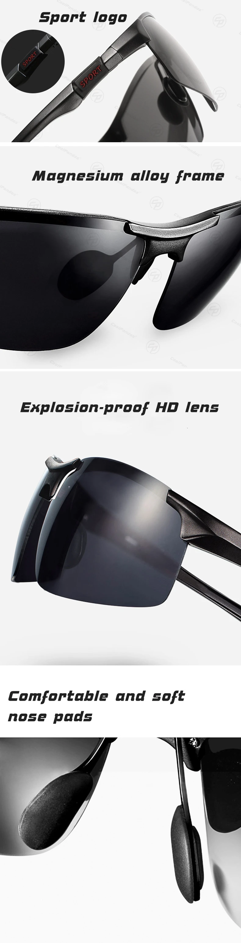 Klassische Sport Polarisierte Sonnenbrille Männer Anti-Glare Fahren Angeln Schutzbrillen Trendy Shades UV400 Brillen lentese de sol de hombres – Detail 19