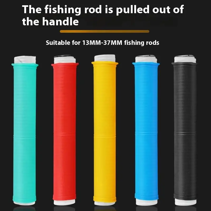 Practical Fishing Rod Cover with Soft Anti-Slip Grip, Elastic Rod Handle Protector, Essential Fishing Tool