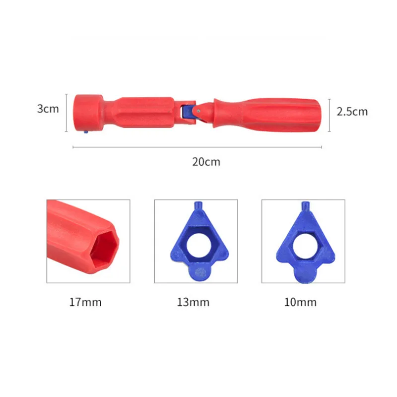 Universal Toilet Seat Installation Key Easy Loosening 17/13/10mm Professional Toilet Seat Repair Wrench