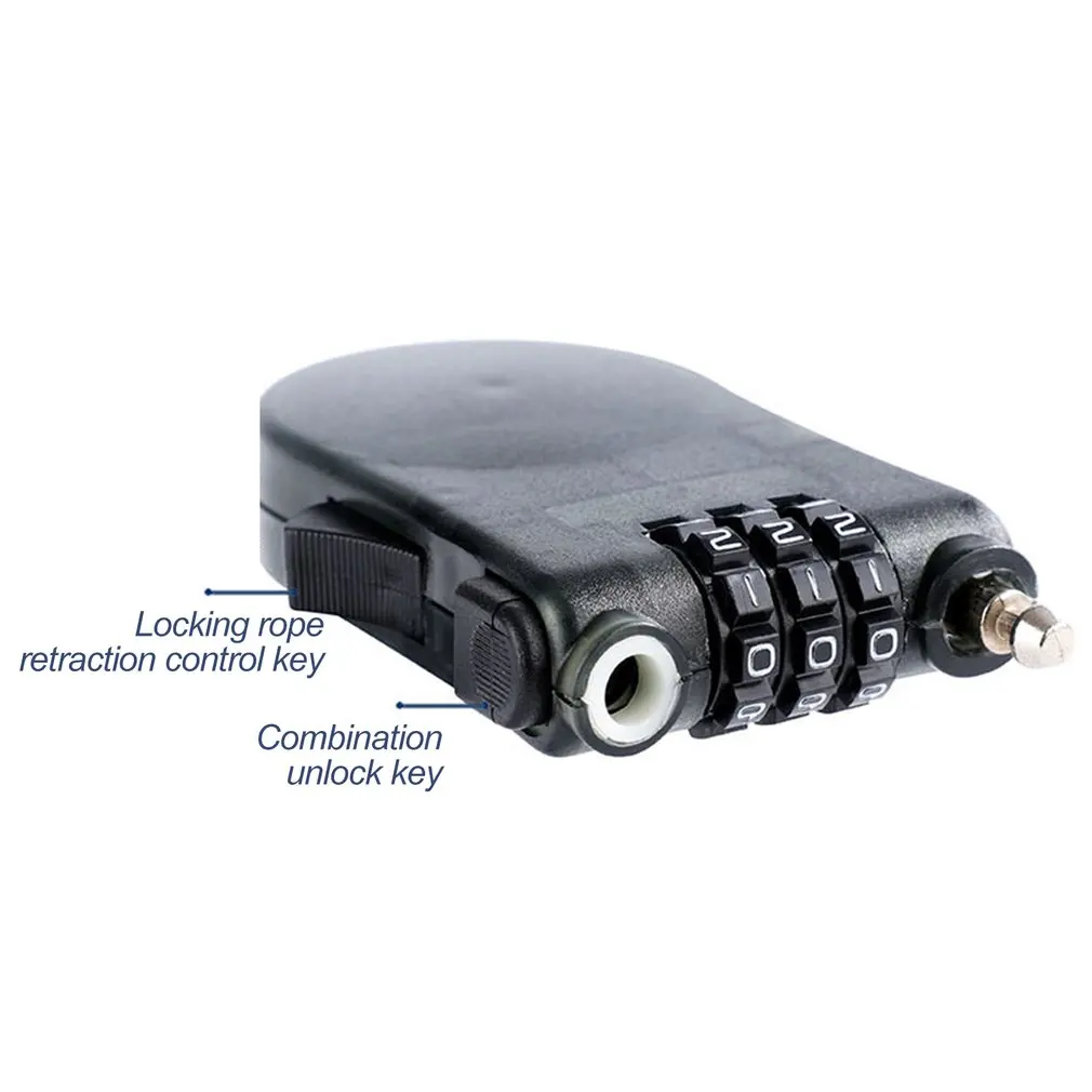 حار قفل برمز تلسكوبي سلك حبل الصلب كابل حقيبة سيارة زلاجة دراجة خوذة عالية الدقة رمز عجلة قفل بكلمة مرور للدراجة