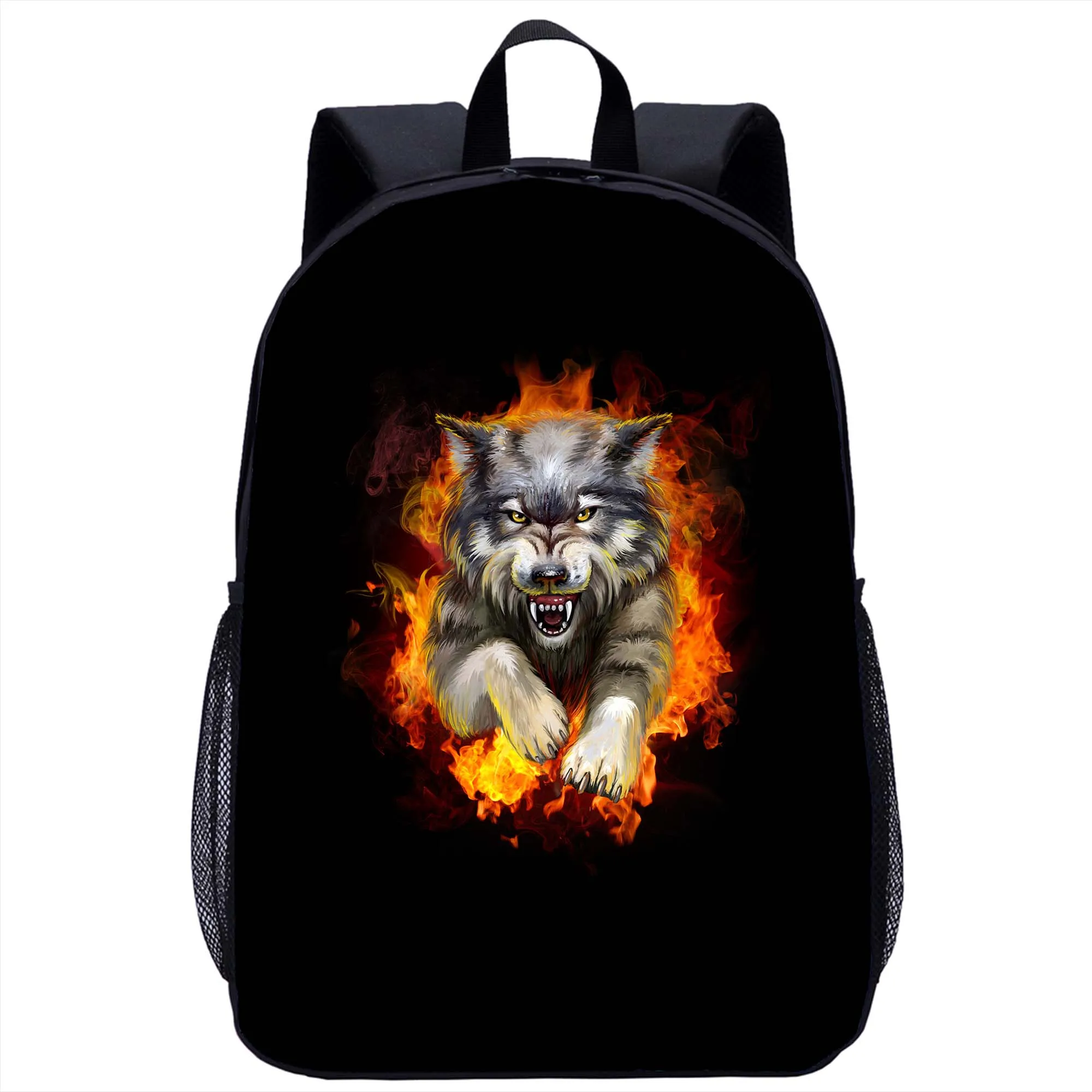 Animal Wolf Backpack Girls Boys School Backpack Cool Cartoon Print Teenager Travel Laptop Bag 16 Inch School Bag Large Capacity