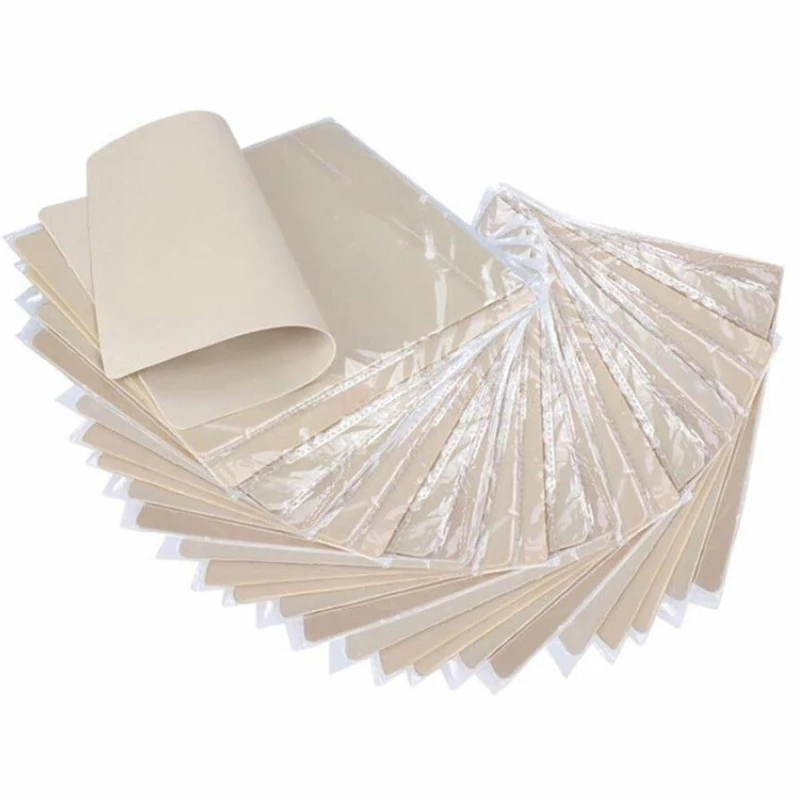 

Пустой резиновый лист для практики татуировки, толщина 18,8x14,2 см, двухсторонний, используемый, пустой резиновый лист для практики татуировки, латексный лист