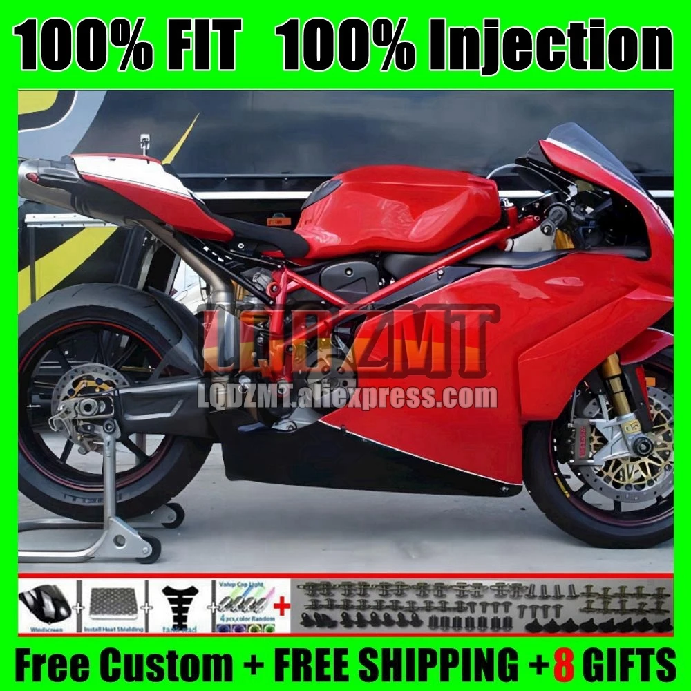 Injection Body For DUCATI 749S 999S 749 999 S R Bodywork 124No.98 Stock red 749-999 03 04 749R 999R 2003 2004 OEM Fairing Kit