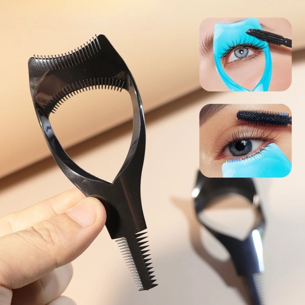 3 in 1 Strumenti per ciglia Trucco Mascara Scudo Guardia Bigodino Applicatore Pettine Strumento cosmetico di bellezza Guida Carta Strumento per il trucco 3 colori Nuovo