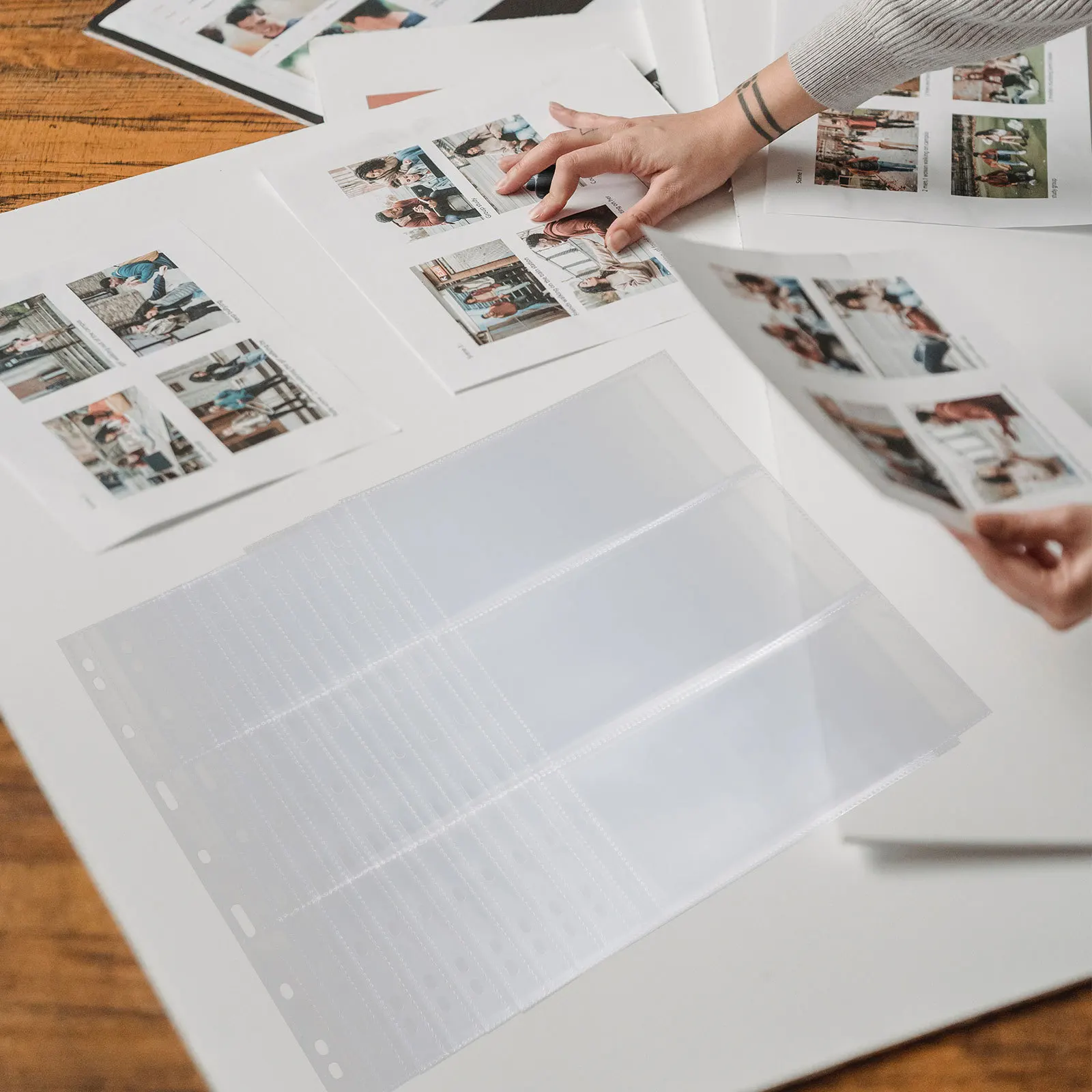 

10pcs Paper Album Pages Loose Leaf 6.5X4.5Inch For Photos Cards Stamps Tickets Storage Binder Sleeves Holder