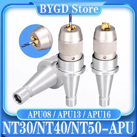 BYGD NT NT30 NT40 NT50 ISO40 APU APU08 APU13 APU16 drill chuck tool holder bracket tool automatic rotary drill chuck collet