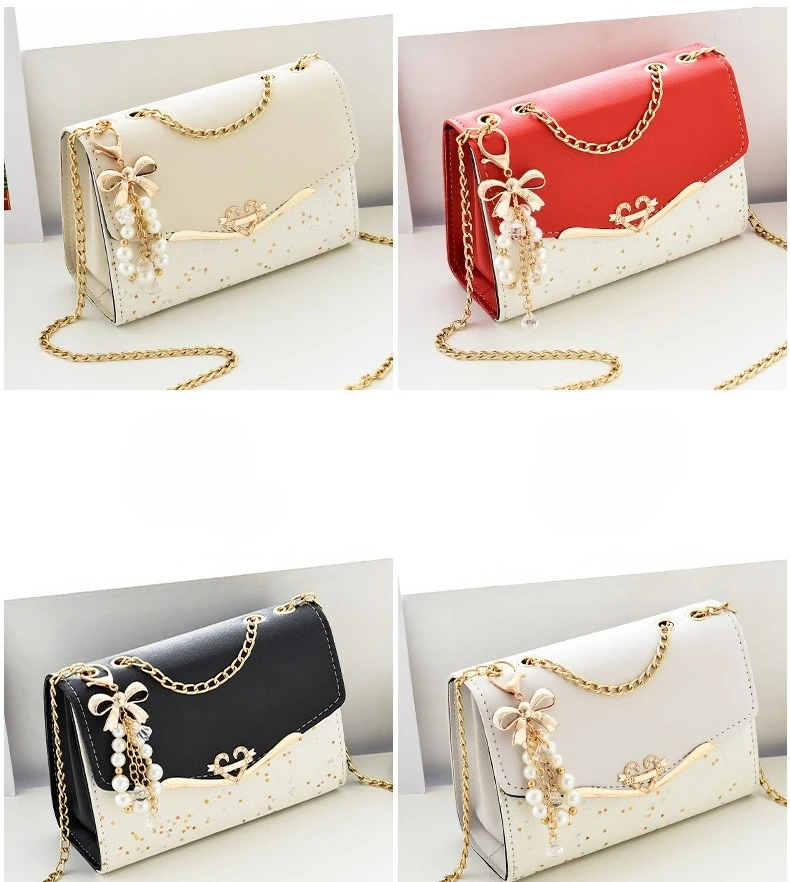 Hochwertige Handtasche aus PU-Leder, Damenhandtasche, einfarbige Umhängetasche, Damen-Messenger-Tasche, kleine Tragetasche für Damen und Mädchen. – Detail 3