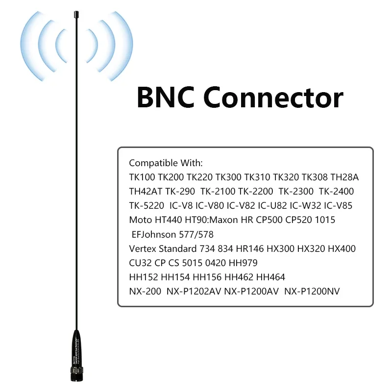 RH771S هوائي BNC موصل VHF/UHF 144/430 ميجا هرتز رقيقة مرنة طويلة المدى هوائي الراديو متوافق مع TH42AT TK-290 NX-200 CU32 #5