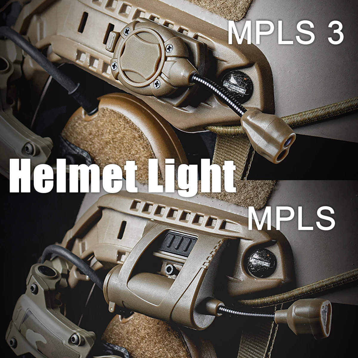 Tactical MPLS Helmet Light MPLS3 Charge MPLS 4 Mode Green Red IR LED Lamp Energy Saving Hunting Airsoft FAST Helmet Flashlight