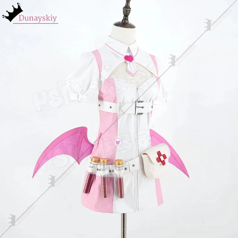 

25COSBuro Cosplay Costume Virtual Idol Cosplay Anime Cos MuseDash Costume Nurse Top Skirt Halloween Party Disguise for Adult Wom