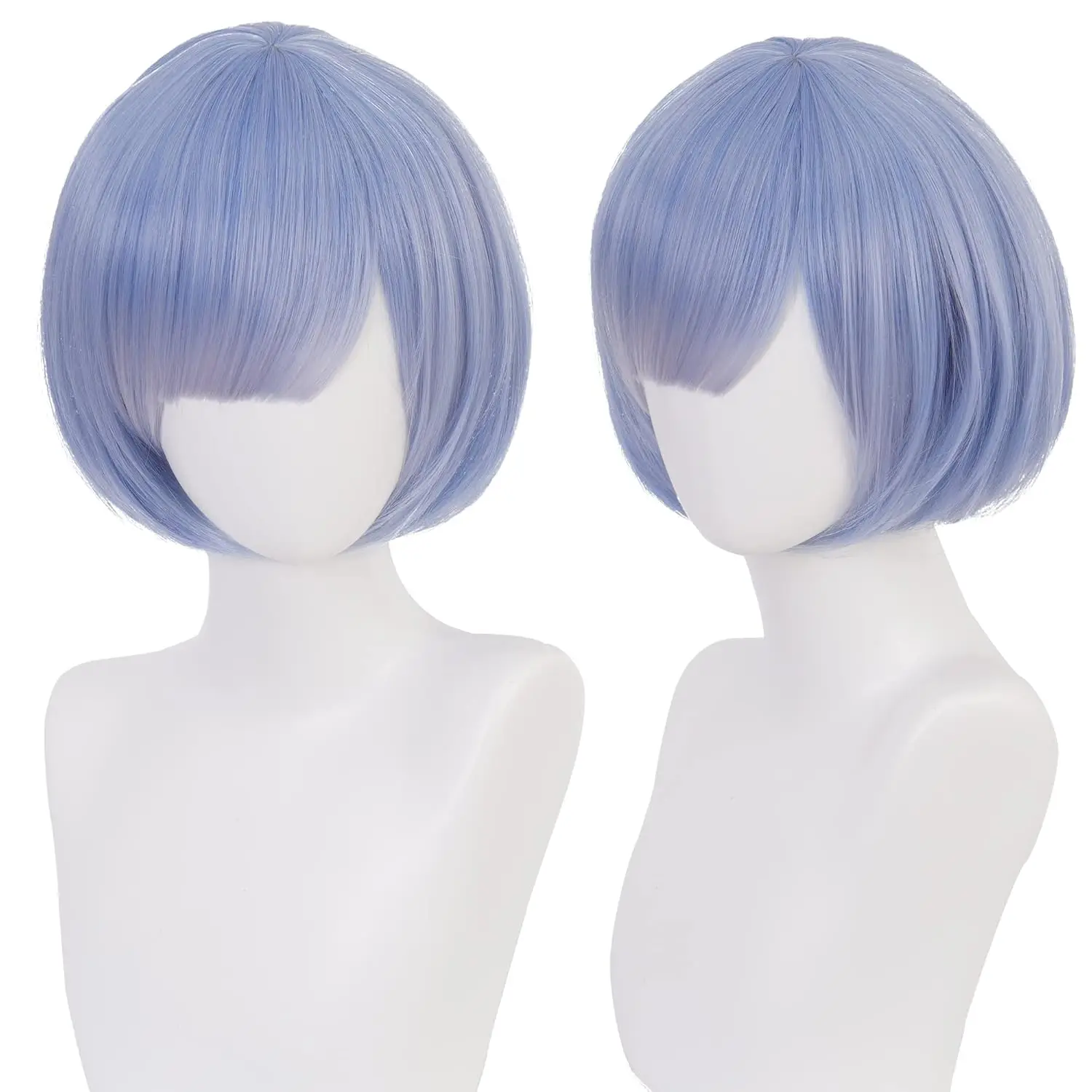 

Rem Cosplay Wigs for Women Short Straight with Bangs Perfect for Halloween Cosplay Anime