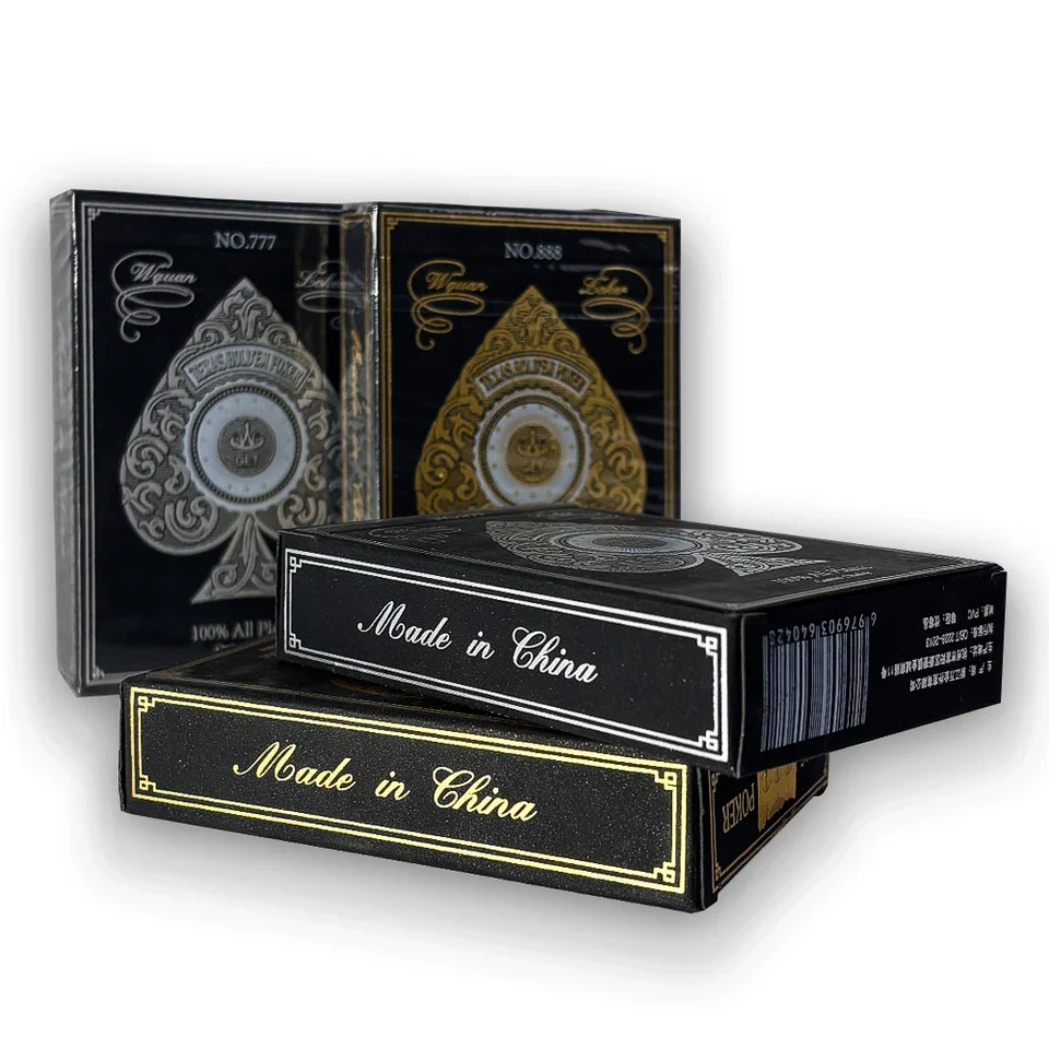 Durable Waterproof PVC Playing Cards with Gold Silver Edges Large Character Deck for Fun Parties Competitive Multiplayer Games