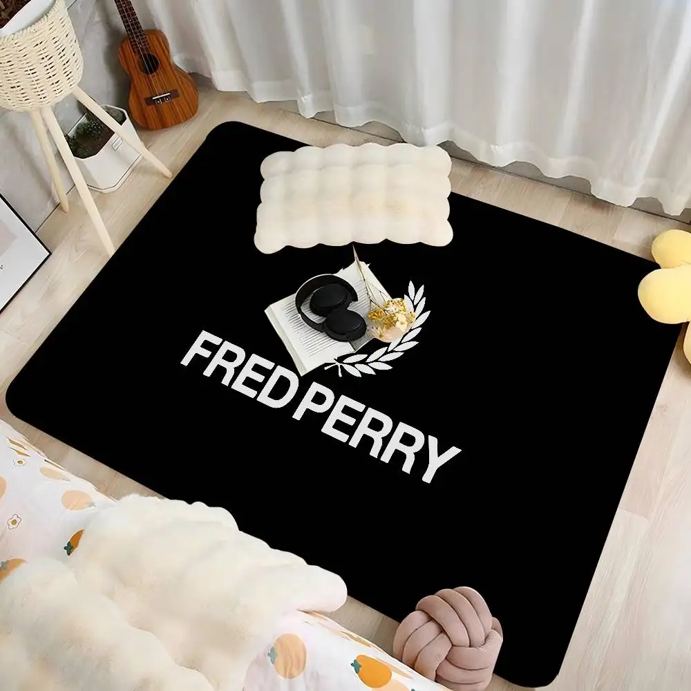 Alfombra para puerta de entrada con logotipo de FRED PERRY, alfombra para el hogar de estilo nórdico, alfombrillas para baño, dormitorio, decoración de Hotel