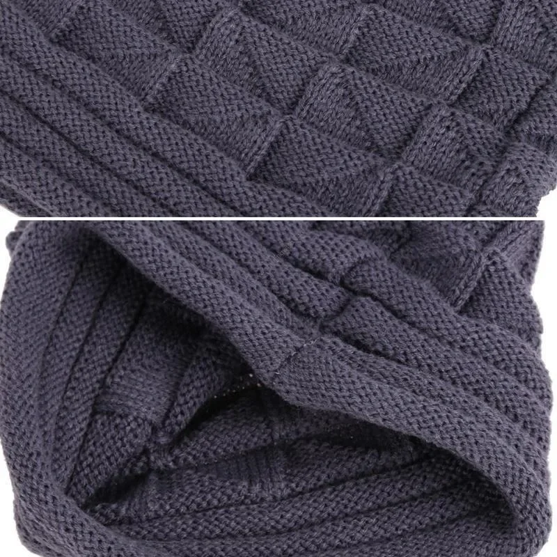 European Style Autumn Winter Fashion Unisex Knit Crochet Solid Warm Baggy Beanie Hat Oversized Slouch Cap