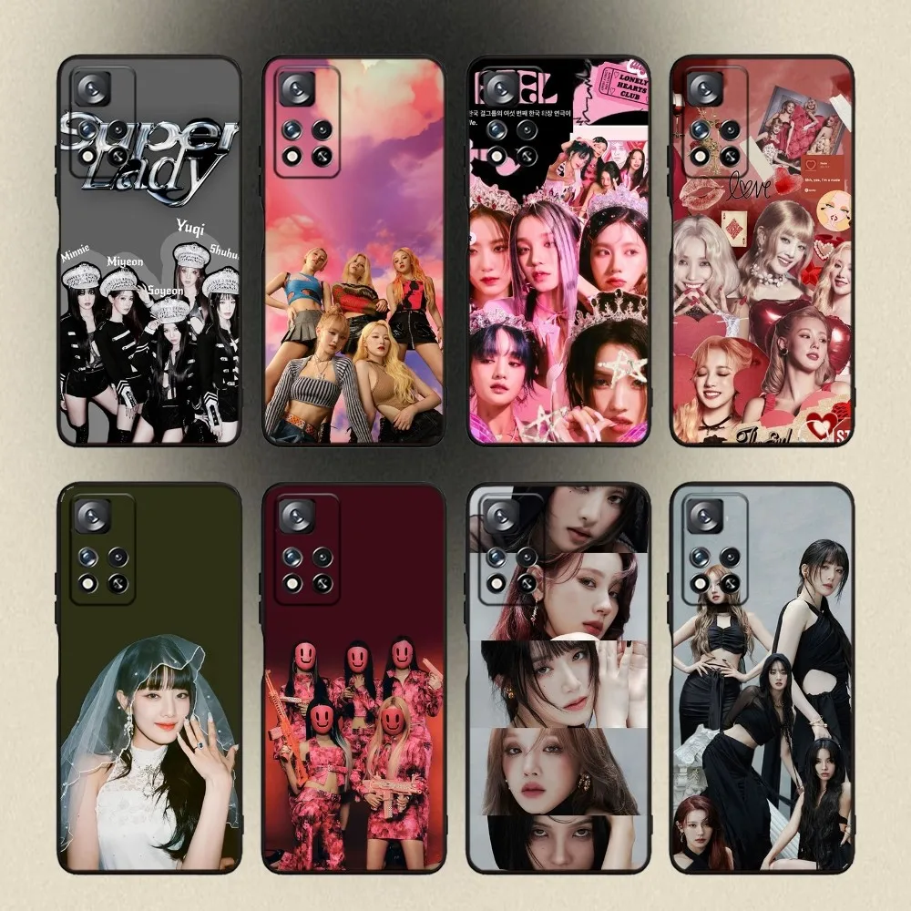 Kpop G idle Super Lady  Phone Case For Samsung Galaxy A20,A21s,A22,A31,A32,A52,A53,A72,73,A80,A91 Soft Black Cover