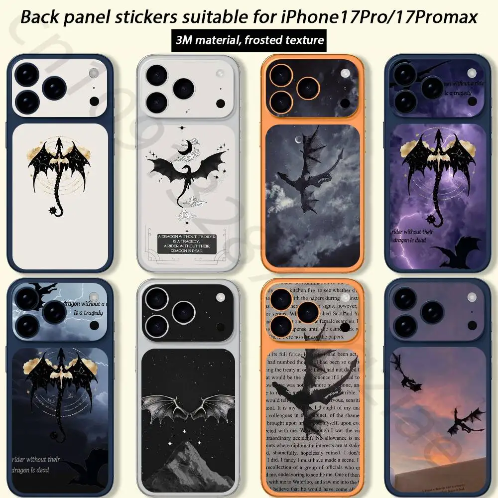 

Dragon F-Fourth W-Wing TICKET Decal Skin Wrap for iPhone 17 Pro/Pro max Protective Film for Back, Frame, Camera