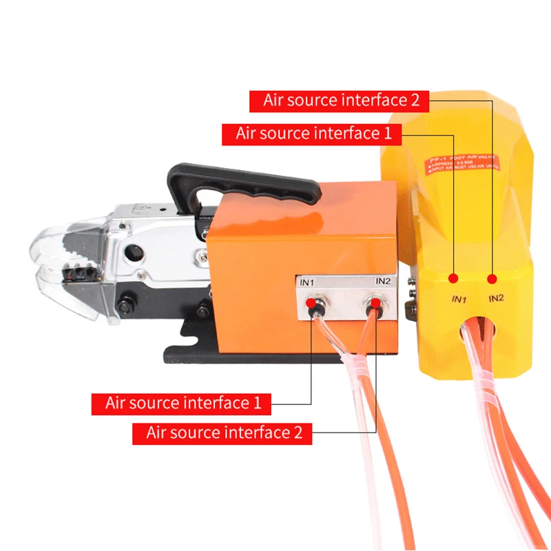 Imagem -05 - Ferramentas de Friso Pneumáticas Am10 Air Crimper para Tipos de Terminais Ferramentas de Cabo Wire Crimp Máquina de Friso Terminal Pneumático