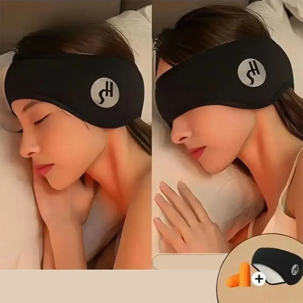 Protetores Auriculares Antirruído de Alta Qualidade 2 em 1 com Máscara de Olhos Isolada e Ajustável para Dormir