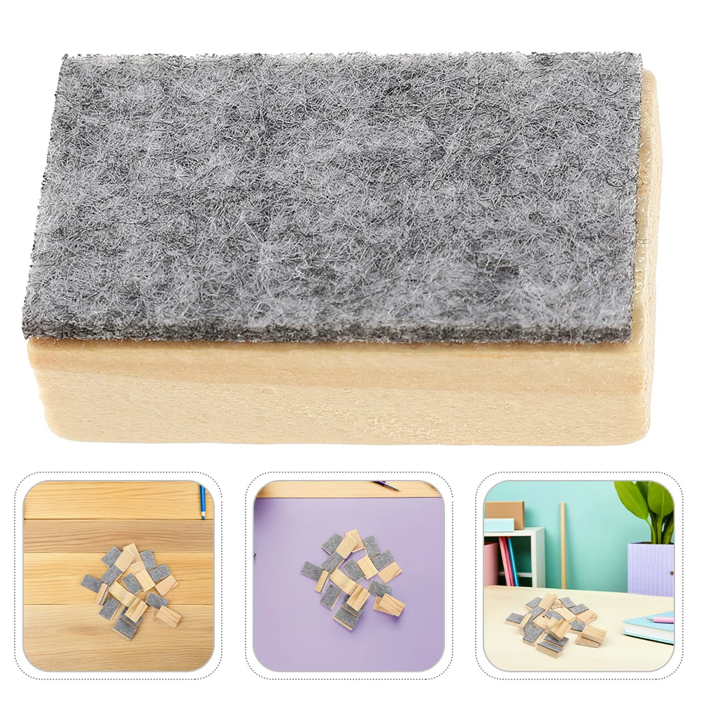 

24Pcs Small Felt Wood Chalkboard Eraser Portable Compact Blackboard Cleaner for Classroom Office Teachers Home