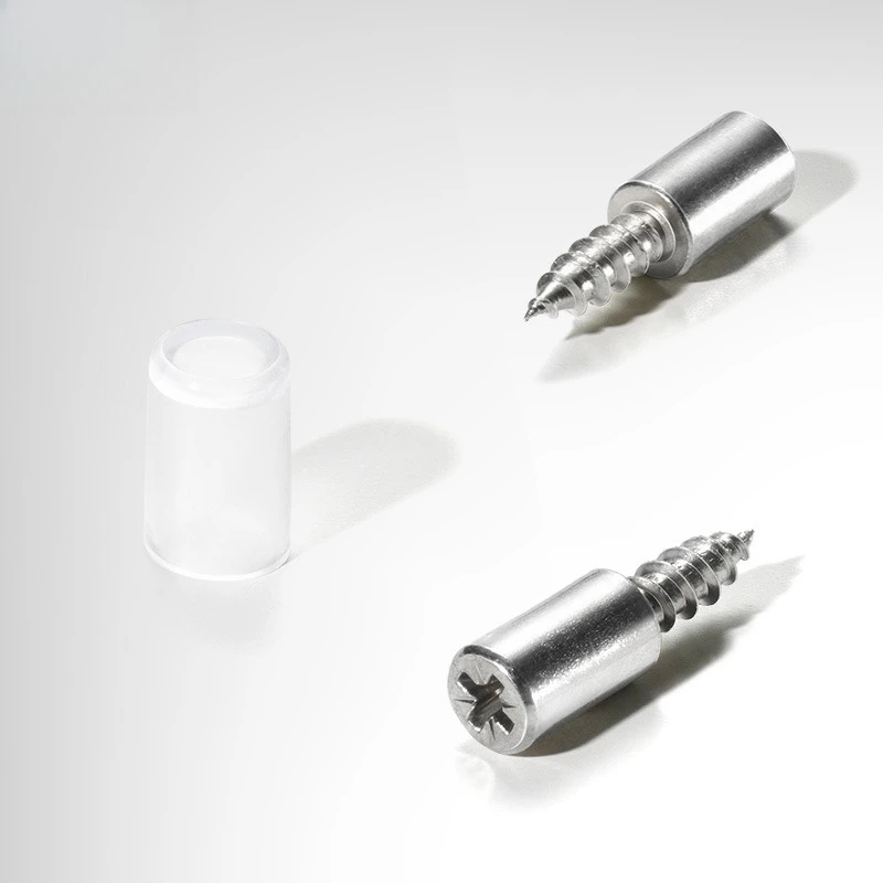 Self‑Tapping Screw Integrated Shelf Support Pin No Drill Glass Cabinet Shelf Bracket for Wardrobe Furniture